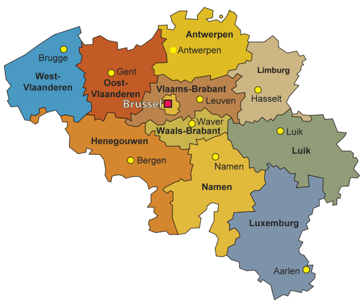 Kaart van België